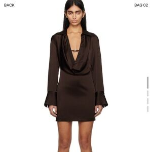 Blumarine cowl neck mini dress